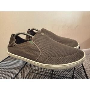 Olukai Men's Nohea Mesh Slip-On Shoes Mustang Brown Lime Peel Men’s Size 9.5 US
